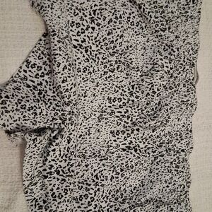 Calvin Klein Black and White Leopard Print Pajama Set
